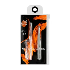 Pinza cejas Staleks Expert 10/7 biselada-punta 2en1