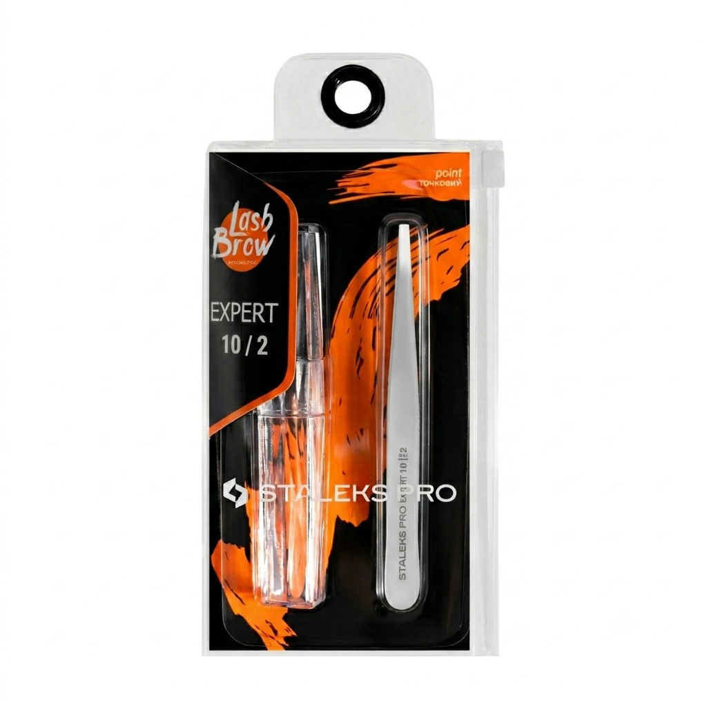 Pinza cejas Staleks Expert 10/2 recta fina