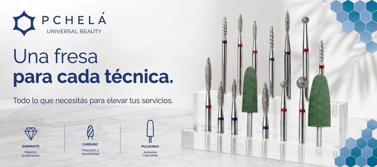 Pchelá Universal Beauty: una fresa para cada técnica. Fresas de diamante, de carburo y pulidoras.