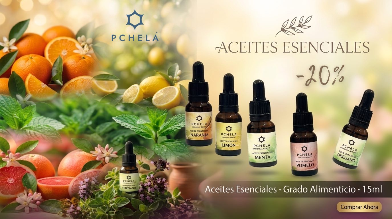 Aceites esenciales Pchelá -20%: naranja, limón, menta, pomelo y orégano