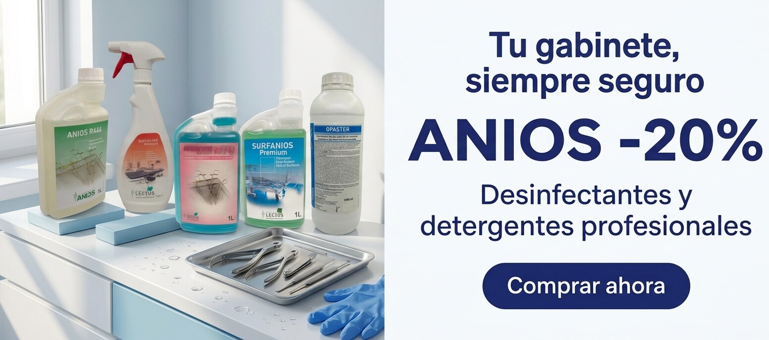 Tu gabinete, siempre seguro: Anios -20%. Desinfectantes y detergentes profesionales
